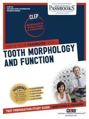 cover image of DENTAL AUXILIARY EDUCATION EXAMINATION IN TOOTH MORPHOLOGY AND FUNCTION